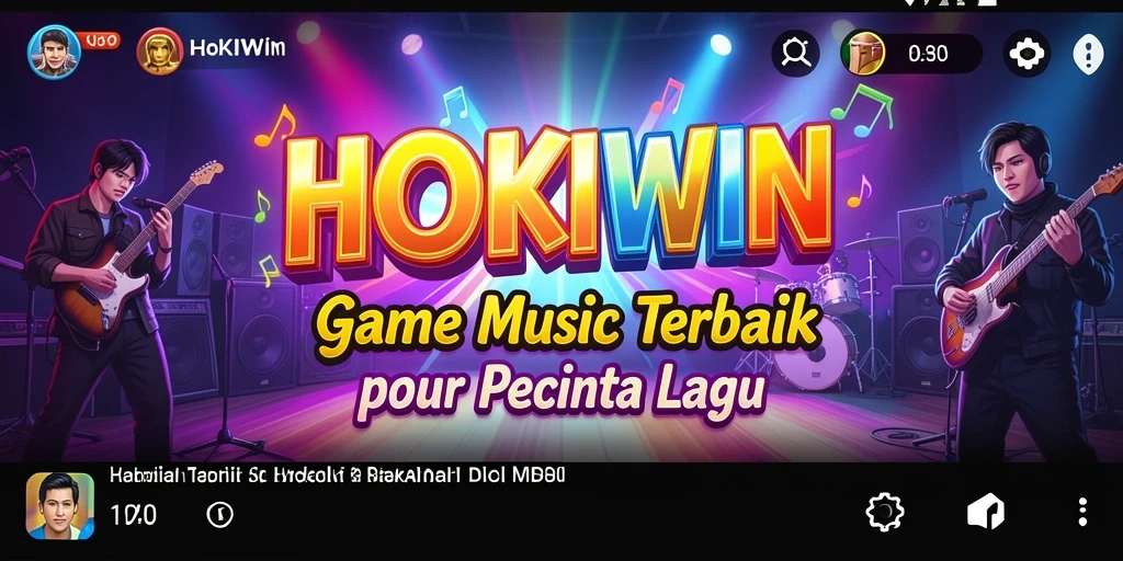 Screenshot gameplay HOKIWIN menunjukkan kebersamaan dan keseruan musik.