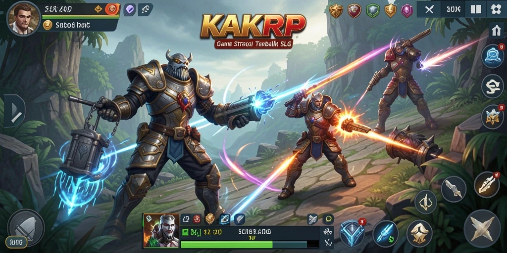 Screenshot KAKRP yang menampilkan aksi pertempuran dan strategi.
