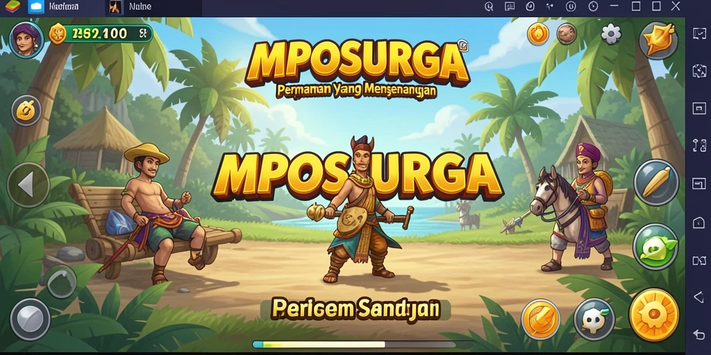 Tampilan gameplay MPOSURGA yang sederhana dan menyenangkan.