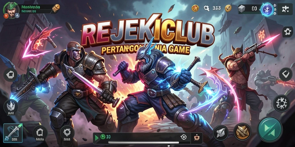 Gameplay pertarungan seru di REJEKICLUB.