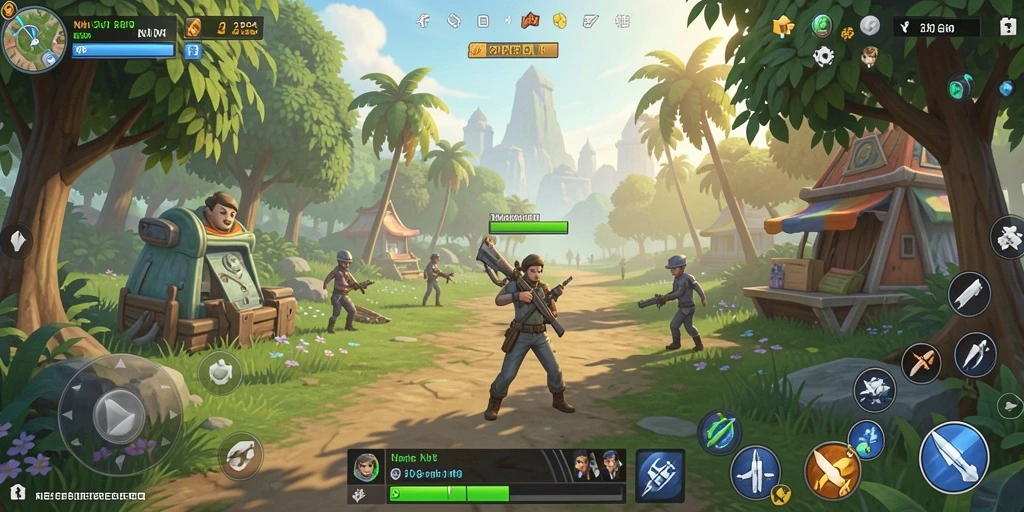 Tampilan gameplay <strong>RVIP3</strong> yang ceria dan menghibur.