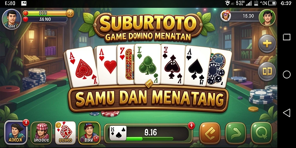 Screenshot gameplay SUBURTOTO yang menampilkan keseruan bermain Domino.